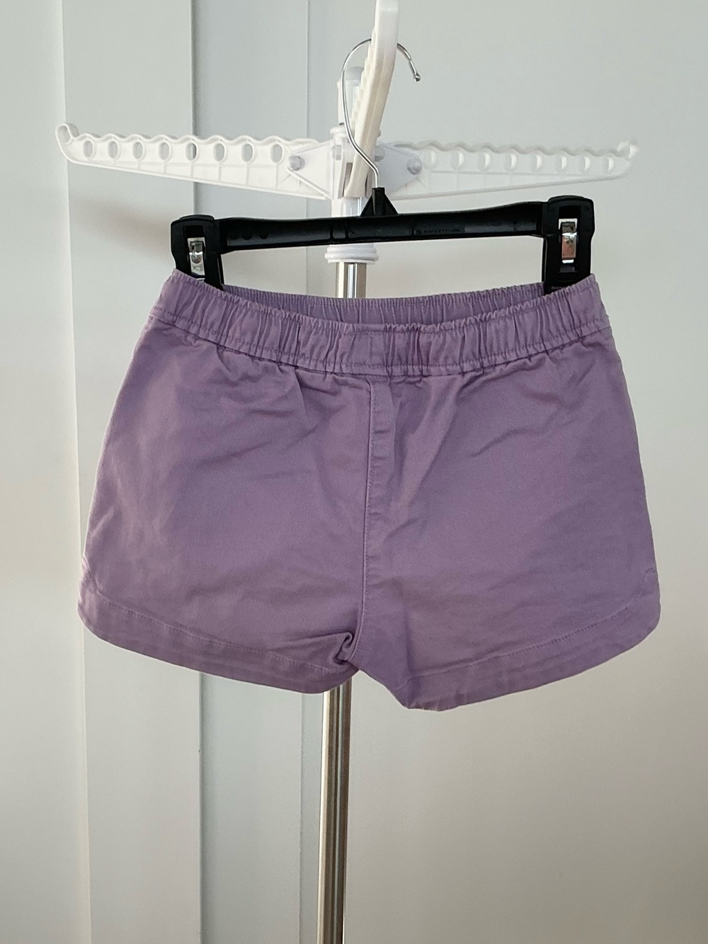 Girls Shorts (size 7) Cotton Elastic Waist Ruffle Shorts - Lavender, Black, Sage - Picture 3 of 10